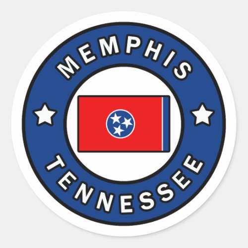 Memphis Tennessee Classic Round Sticker