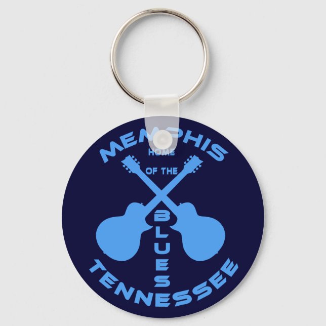 Memphis, Tennessee Home of the Blues Keychain (Front)