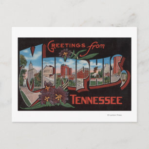 Memphis, Tennessee - Large Letter Scenes Postcard