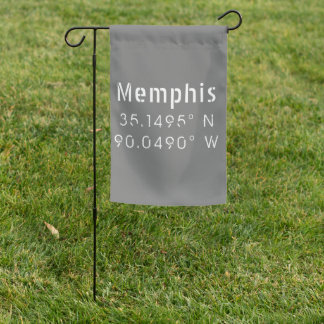 Memphis Tennessee Longitude Latitude  Garden Flag