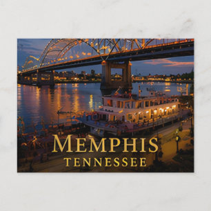 Memphis Tennessee Mississippi Blues & River Postcard