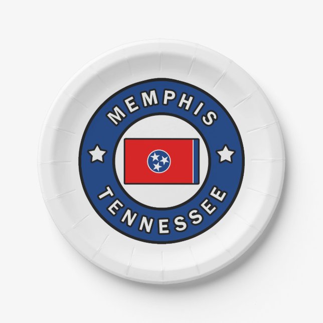 Memphis Tennessee Paper Plates (Front)