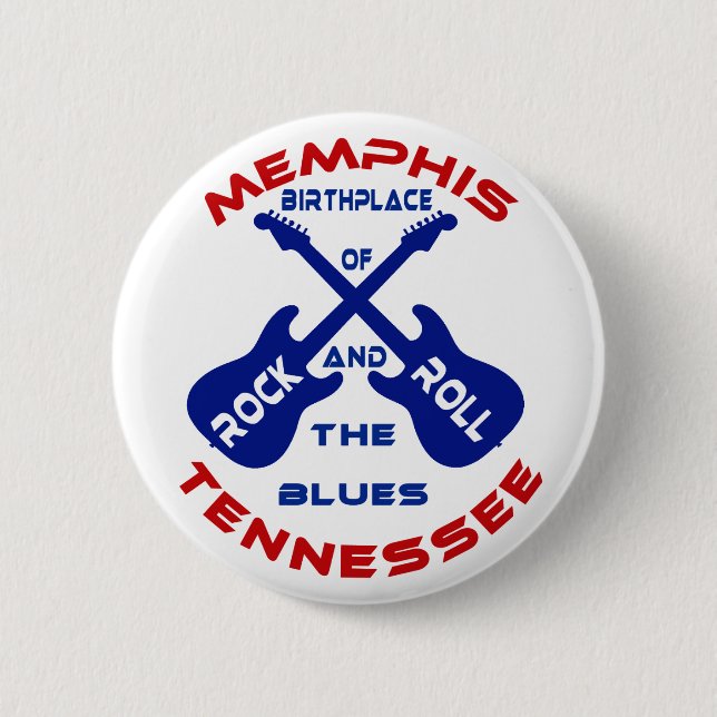Memphis, Tennessee Pinback Button (Front)