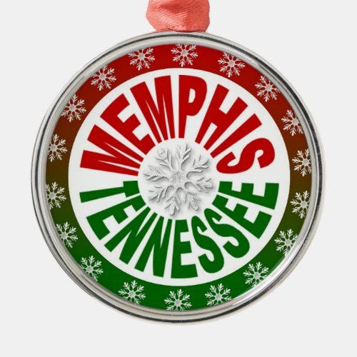 Memphis Tennessee red green ornament