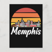 Memphis Tennessee Retro City Skyline