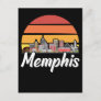 Memphis Tennessee Retro City Skyline Postcard
