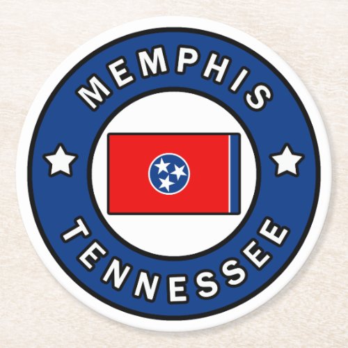 Memphis Tennessee Round Paper Coaster