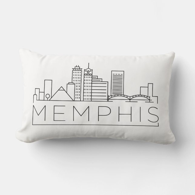 Memphis, Tennessee Skyline Lumbar Pillow (Front)