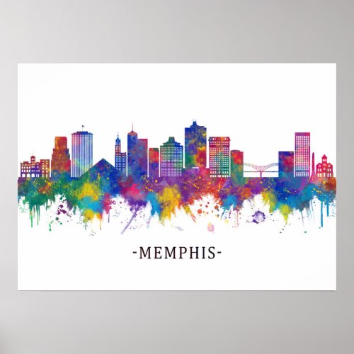 Memphis Tennessee Skyline Poster