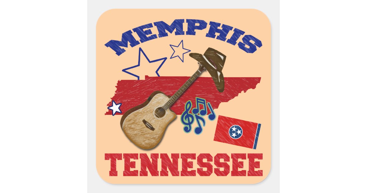 Memphis, Tennessee Square Sticker | Zazzle