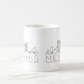 Memphis, Tennessee Stylized Skyline Coffee Mug (Center)
