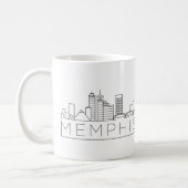 Memphis, Tennessee Stylized Skyline Coffee Mug (Left)