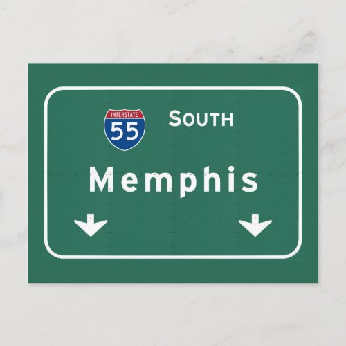 Memphis Tennessee tn Interstate Highway Freeway  Postcard