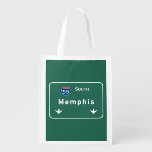 Memphis Tennessee tn Interstate Highway Freeway  Reusable Grocery Bag