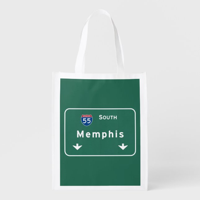 Memphis Tennessee tn Interstate Highway Freeway : Reusable Grocery Bag (Front)