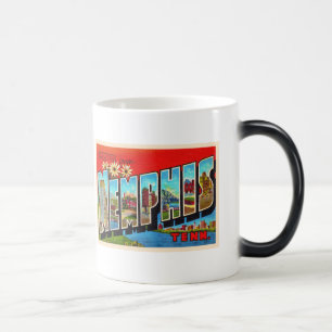 Memphis Tennessee TN Vintage Large Letter Postcard Color Morph Mug