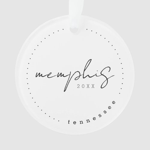 Memphis Tennessee Travel United States Simple  Orn Ornament