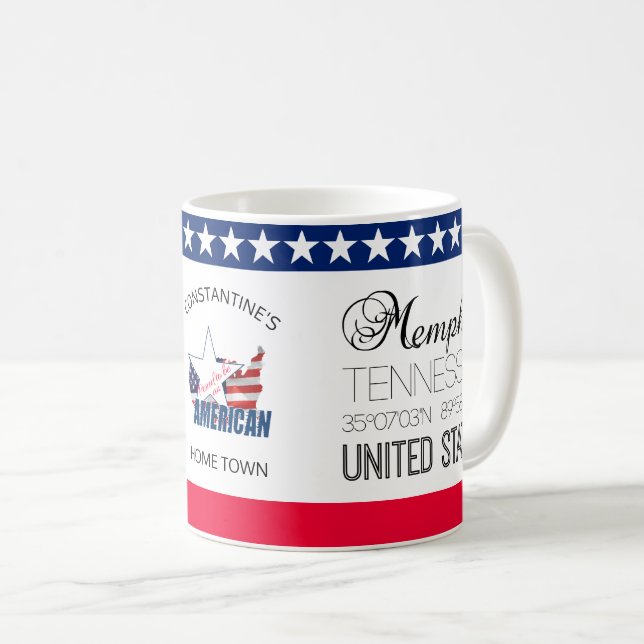 Memphis, Tennessee, United States elegant Coffee Mug (Front Right)