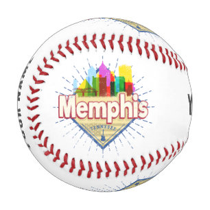 Memphis Tennessee United States Retro Skyline Baseball