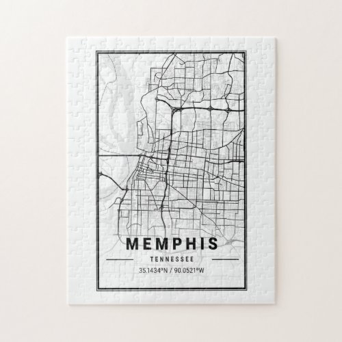 Memphis Tennessee USA Cities Travel City Map Jigsaw Puzzle