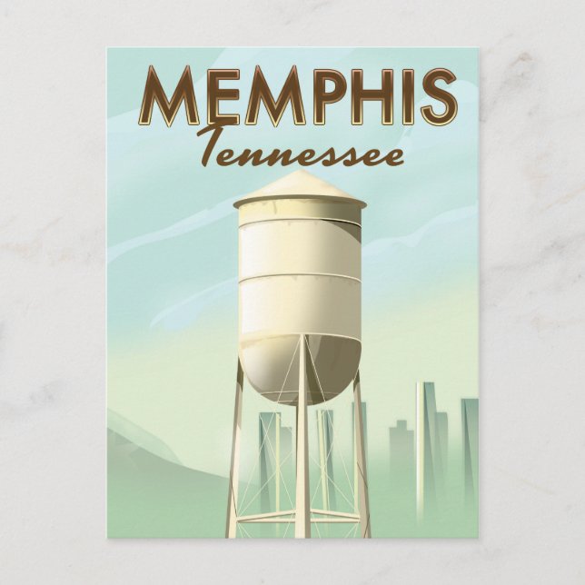 Memphis Tennessee vintage travel poster Postcard (Front)