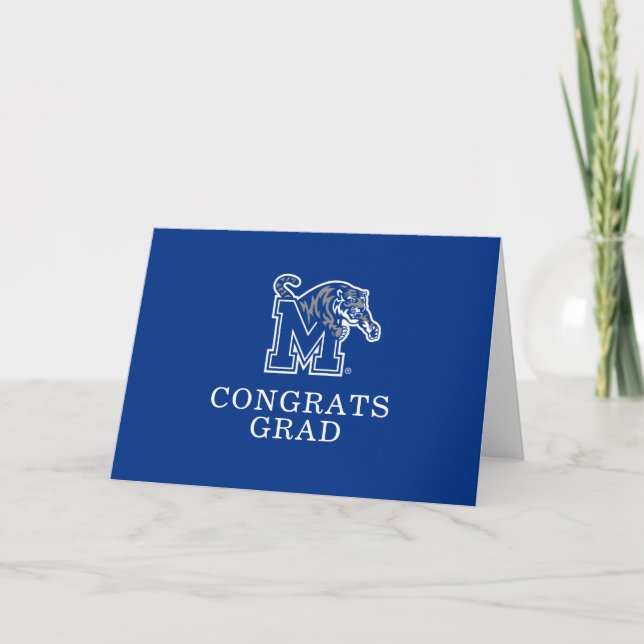 Memphis Tigers Mascot | Congratulations Graduate Card (Front)