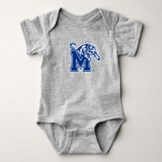 Memphis Tigers Mascot with Block M Logo Baby Bodysuit