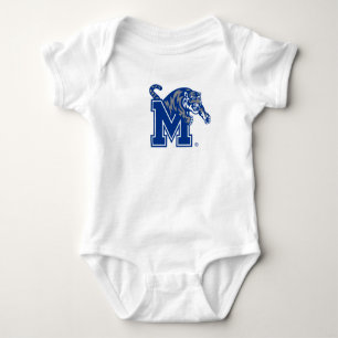 Memphis Tigers Mascot with Block M Logo Baby Bodysuit