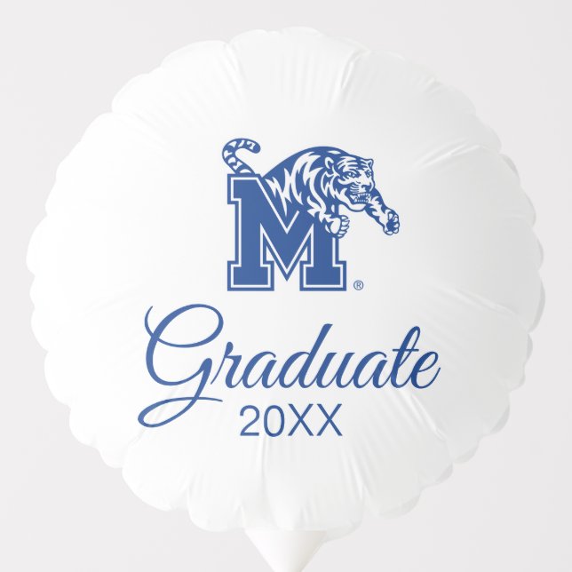 Memphis Tigers Mascot with Block M Logo Balloon (Front)