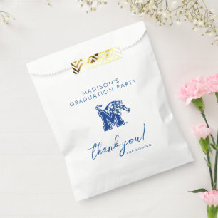 Memphis Tigers Mascot with Block M Logo Favor Bag