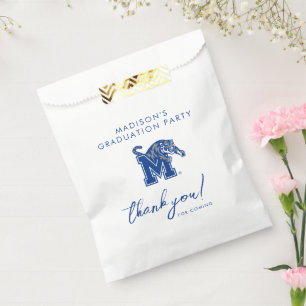 Memphis Tigers Mascot with Block M Logo Favor Bag