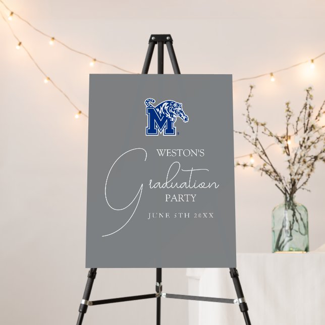 Memphis Tigers Mascot with Block M Logo Foam Board (In Situ (Stand))
