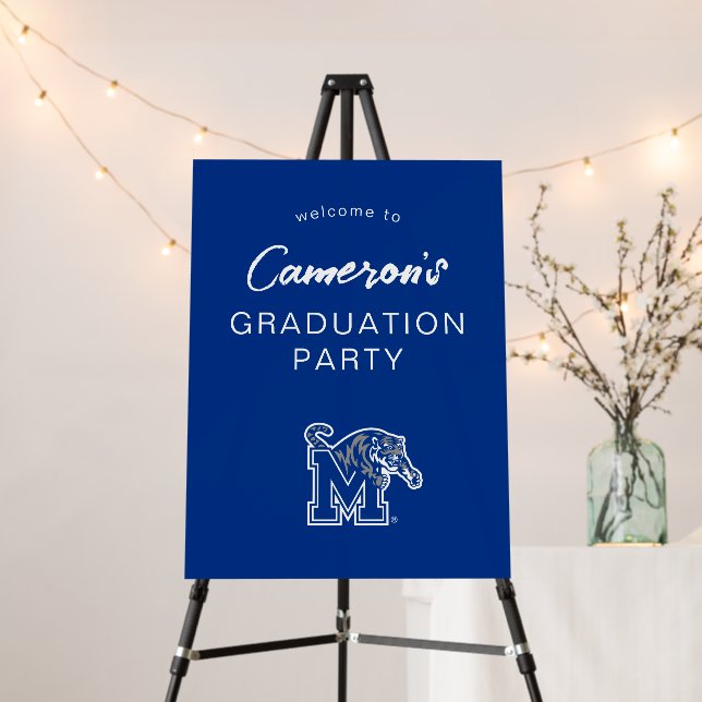 Memphis Tigers Mascot with Block M Logo Foam Board (In Situ (Stand))