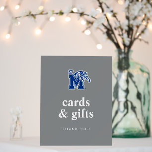 Memphis Tigers Mascot with Block M Logo Foam Board