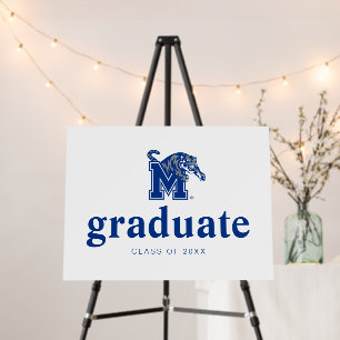 Memphis Tigers Mascot with Block M Logo Foam Board