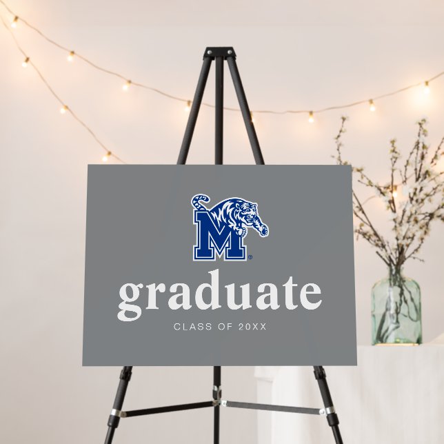 Memphis Tigers Mascot with Block M Logo Foam Board (In Situ (Stand))
