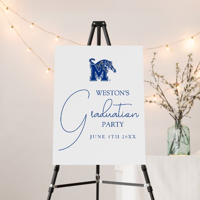 Memphis Tigers Mascot with Block M Logo Foam Board (In Situ (Stand))