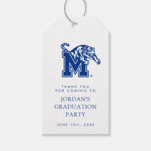 Memphis Tigers Mascot with Block M Logo Gift Tags