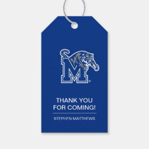 Memphis Tigers Mascot with Block M Logo Gift Tags