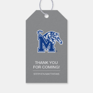 Memphis Tigers Mascot with Block M Logo Gift Tags