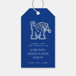 Memphis Tigers Mascot with Block M Logo Gift Tags