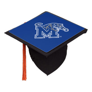 Memphis Tigers Mascot with Block M Logo Graduation Cap Topper