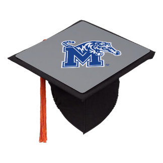 Memphis Tigers Mascot with Block M Logo Graduation Cap Topper