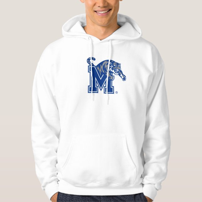 Memphis Tigers Mascot with Block M Logo Hoodie (Front)