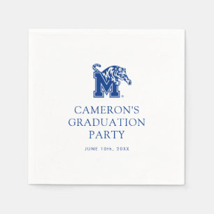 Memphis Tigers Mascot with Block M Logo Napkins