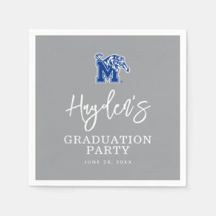 Memphis Tigers Mascot with Block M Logo Napkins