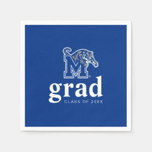 Memphis Tigers Mascot with Block M Logo Napkins