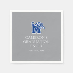 Memphis Tigers Mascot with Block M Logo Napkins