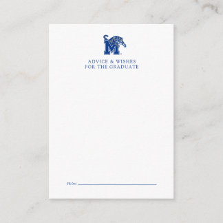 Memphis Tigers Mascot with Block M Logo Note Card