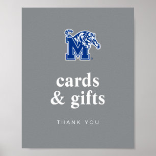 Memphis Tigers Mascot with Block M Logo Poster